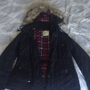 AMERICAN EAGLE Navy Blue Quilted Jacket